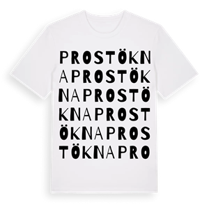 Prostökna ordlek t-shirt – ekologisk bomull t-shirt från Pinshirt