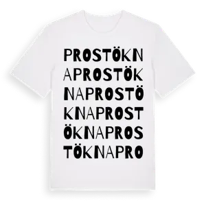 Prostökna ordlek t-shirt – ekologisk bomull t-shirt från Pinshirt