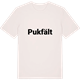 Vintage White t-shirt med Pukfält fetstil t-shirt