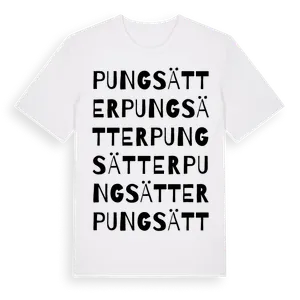 Pungsätter ordlek t-shirt – ekologisk bomull t-shirt från Pinshirt