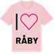 Pink Cotton t-shirt med Jag älskar Råby t-shirt stort tryck