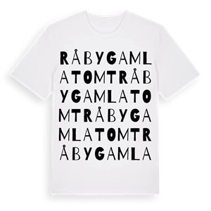 Råby gamla tomt ordlek t-shirt – ekologisk bomull t-shirt från Pinshirt