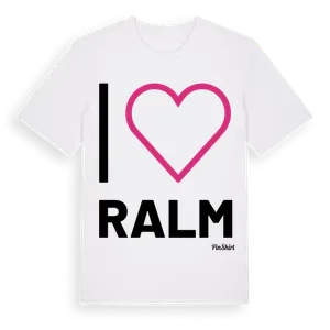 Jag älskar Ralm t-shirt stort tryck – ekologisk bomull t-shirt från Pinshirt