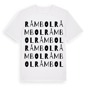 Råmbol ordlek t-shirt – ekologisk bomull t-shirt från Pinshirt
