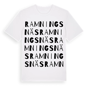 Ramningsnäs ordlek t-shirt – ekologisk bomull t-shirt från Pinshirt