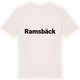 Vintage White t-shirt med Ramsbäck fetstil t-shirt