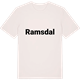 Vintage White t-shirt med Ramsdal fetstil t-shirt