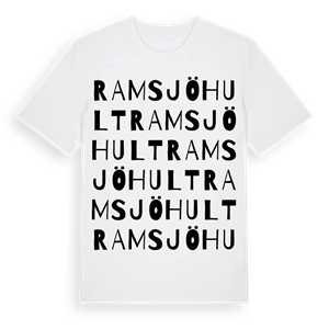 Ramsjöhult ordlek t-shirt – ekologisk bomull t-shirt från Pinshirt