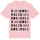 Pink Cotton t-shirt med Ramunds arsle ordlek t-shirt