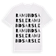 White t-shirt med Ramunds arsle ordlek t-shirt