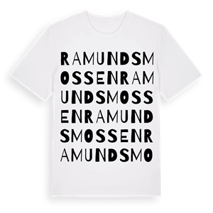 Ramundsmossen ordlek t-shirt – ekologisk bomull t-shirt från Pinshirt