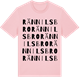 Pink Cotton t-shirt med Rännilsbro ordlek t-shirt