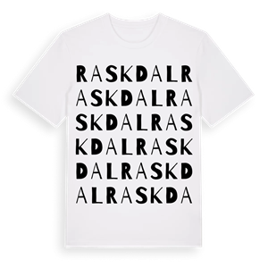 Raskdal ordlek t-shirt – ekologisk bomull t-shirt från Pinshirt