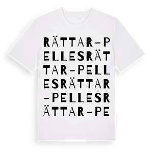 Rättar-Pelles ordlek t-shirt – ekologisk bomull t-shirt från Pinshirt