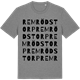 Mid Heather Gray t-shirt med Remrödstorp ordlek t-shirt