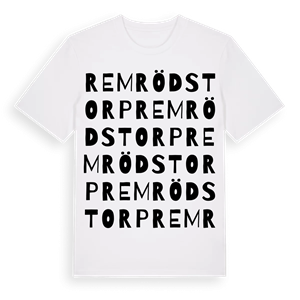 Remrödstorp ordlek t-shirt – ekologisk bomull t-shirt från Pinshirt