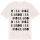 Vintage White t-shirt med Ribbingelund ordlek t-shirt