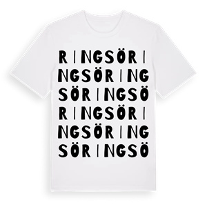 Ringsö ordlek t-shirt – ekologisk bomull t-shirt från Pinshirt