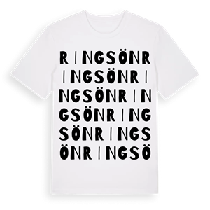 Ringsön ordlek t-shirt – ekologisk bomull t-shirt från Pinshirt