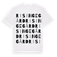 White t-shirt med Risinge Gård ordlek t-shirt