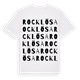 White t-shirt med Rocklösa ordlek t-shirt