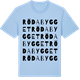 Blue Soul t-shirt med Röda bygget ordlek t-shirt