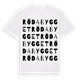 Röda bygget ordlek t-shirt