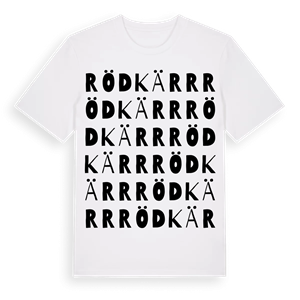 Rödkärr ordlek t-shirt – ekologisk bomull t-shirt från Pinshirt