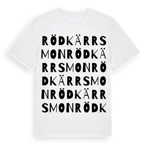 Rödkärrsmon ordlek t-shirt – ekologisk bomull t-shirt från Pinshirt