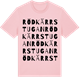Pink Cotton t-shirt med Rödkärrstugan ordlek t-shirt
