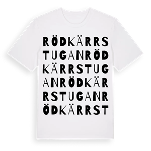 Rödkärrstugan ordlek t-shirt – ekologisk bomull t-shirt från Pinshirt