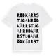 White t-shirt med Rödkärrstugan ordlek t-shirt