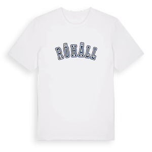 Röhäll college t-shirt – ekologisk bomull t-shirt från Pinshirt