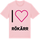 Pink Cotton t-shirt med Jag älskar Rökärr t-shirt stort tryck