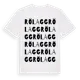 White t-shirt med Rölagg ordlek t-shirt
