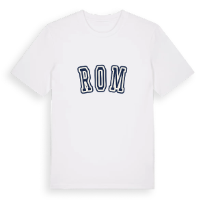 Rom college t-shirt – ekologisk bomull t-shirt från Pinshirt