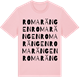 Pink Cotton t-shirt med Romarängen ordlek t-shirt