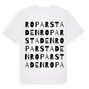 Roparstaden ordlek t-shirt – ekologisk bomull t-shirt från Pinshirt