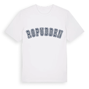 Ropudden college t-shirt – ekologisk bomull t-shirt från Pinshirt
