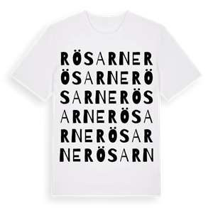 Rösarne ordlek t-shirt – ekologisk bomull t-shirt från Pinshirt