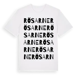Rösarne ordlek t-shirt – ekologisk bomull t-shirt från Pinshirt