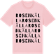 Pink Cotton t-shirt med Rosenkälla ordlek t-shirt