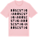 Pink Cotton t-shirt med Rösestugan ordlek t-shirt