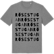 Mid Heather Gray t-shirt med Rösestugan ordlek t-shirt