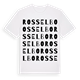 White t-shirt med Rosselbo ordlek t-shirt