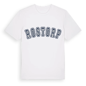 Rostorp college t-shirt – ekologisk bomull t-shirt från Pinshirt
