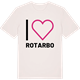 Vintage White t-shirt med Jag älskar Rotarbo t-shirt stort tryck