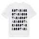 White t-shirt med Rotarbo ordlek t-shirt