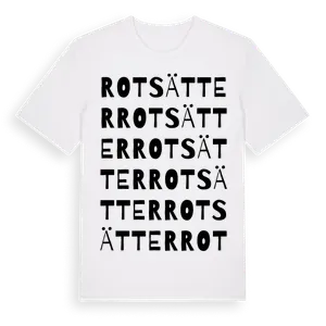 Rotsätter ordlek t-shirt – ekologisk bomull t-shirt från Pinshirt