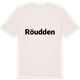 Vintage White t-shirt med Röudden fetstil t-shirt